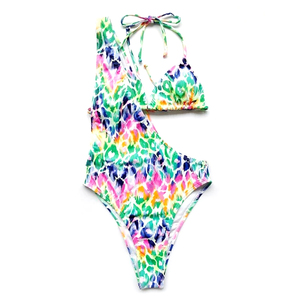 Estrella <span class=keywords><strong>Bikini</strong></span> leopardo Top de <span class=keywords><strong>Bikini</strong></span> de triángulo y una pieza traje de baño - Product Image 4