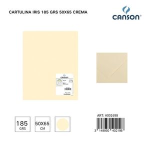 Iris 185gsm cartoncino 50x65 crema cancelleria e arte forniture pennelli 3148950402196