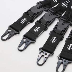 High Quality Custom Jacquard Weave Keychain <b>Lanyards</b> Woven Neck Strap Quick Release Buckle Heavy Duty <b>Lanyard</b> - Product Image 2