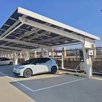 Système de montage de panneaux solaires pour carport en structure acier robuste BIPV, traitement de surface HDG, durée de vie >25 ans pour l'extérieur