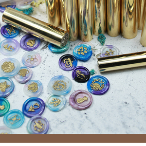 Timbro per Sigillo in Cera di Alta Qualità, Piccolo Pilastro in Rame, Testa Cilindrica da 12 mm o 15 mm - Product Image 5