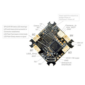Happymodel ชุดควบคุมการบิน ELRS <span class=keywords><strong>F4</strong></span> 2G4 <span class=keywords><strong>AIO</strong></span> 5in1 พร้อมตัวรับสัญญาณ SPI 2.4GHz ELRS แบบ Toothpick สำหรับ Freestyle FPV Racing UAV PCB - Product Image 3