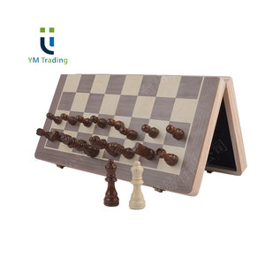 Barato 15 pulgadas plegable <span class=keywords><strong>ajedrez</strong></span> y tablero de damas 2 en 1 magnético juego de <span class=keywords><strong>ajedrez</strong></span> de madera - Product Image 2
