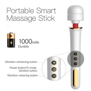 Jolly Space Waterproof AV Stick palmare testa rotonda Multi-velocità G-Spot vibratore per le coppie - Product Image 2