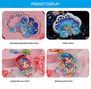 <span class=keywords><strong>Juno</strong></span> creativo colorato smerigliato acrilico fascino colorato stampato fascino solido acrilico opaco - Product Image 6