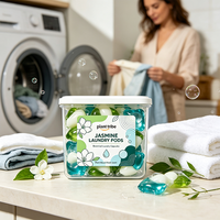 Capsules de lessive hydrosolubles au jasmin, parfum floral frais de jasmin, nettoyage en profondeur, parfum longue durée, perles de lessive