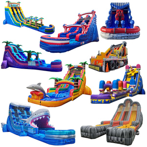 <b>Inflatable</b> Dual Lane <b>water</b> <b>slide</b> with buffer pool - Product Image 6