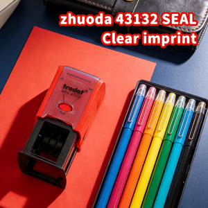 Timbro Autoinchiostrante Personalizzabile in Plastica 43132 con Data e Testo Regolabili (<span class=keywords><strong>Anno</strong></span> Mese Giorno) con Stampa Multicolore per Ufficio/Scuola - Product Image 3