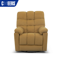 Fauteuil inclinable électrique pivotant sans accoudoirs MANWAH CHEERS, en tissu imperméable, rotation libre, siège individuel, fauteuil de salon