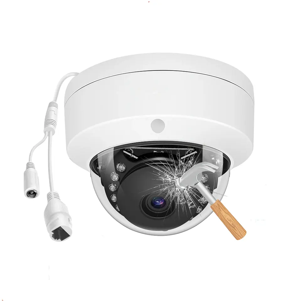 Icsee 4MP không thấm nước phá hoại bằng chứng PoE máy ảnh IP 360 tầm nhìn ban đêm âm thanh IP66 ngoài trời mạng Máy ảnh Dome H.265 PoE CCTV Camera