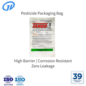Sachet d'emballage pour produits agrochimiques, <span class=keywords><strong>engrais</strong></span> et pesticides, imprimé en héliogravure, à faible teneur en COV, thermoscellé, avec codage de données variables, anti-humidité et anti-oxygène - Product Image 1