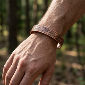 Brazalete Magnético Ajustable <span class=keywords><strong>de</strong></span> Cobre Puro 99.99% con Diseño Árbol <span class=keywords><strong>de</strong></span> <span class=keywords><strong>la</strong></span> <span class=keywords><strong>Vida</strong></span>, 6/9/18/27 Imanes Integrados, Brazalete Antiguo Amigable con <span class=keywords><strong>la</strong></span> Piel - Product Image 5