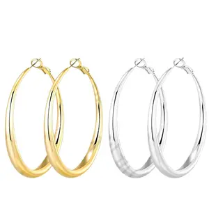 Luxury 18k Gold Plated Classical Earring Circular Hoop Earrings For Women