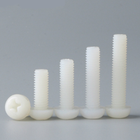 Nylon6.6 Vis cruciformes à tête ronde cylindrique Vis à métaux en plastique blanc M2 M2.5 M3 M4 M5 M6 M8