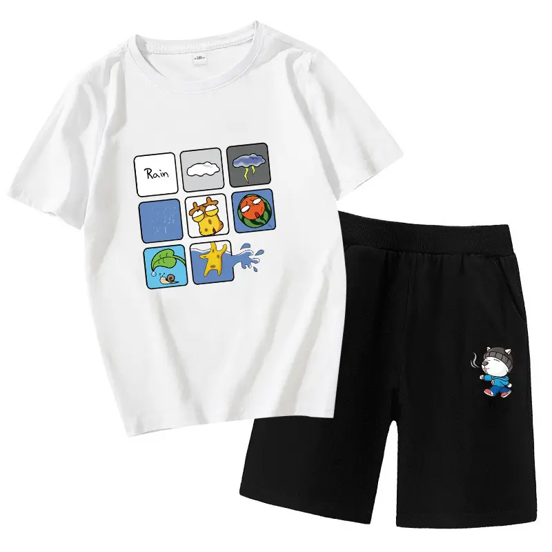 Cotton Casual Boys T-shirt Trousers Baby Boys Summer Clothing Set Stylish Boy Clothing Set 2 Piece Kids Wear