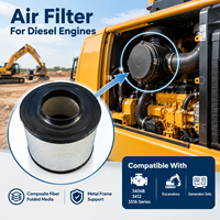 Élément de filtre à air haute performance 7C-1571 371-1806 AH5502 3412C 7C1571 B125011 10000-57057 Pièces de rechange pour moteur diesel CAT 3412 3516