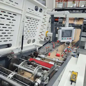 Machine informatisée pour la fabrication de sacs enveloppes à bulles en papier kraft Machine pour la fabrication de sacs à fond plat à prix d'usine