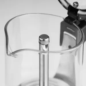HGIHWINホウケイ酸ガラスとステンレス鋼ストーブトップエスプレッソモカポットコーヒーメーカー