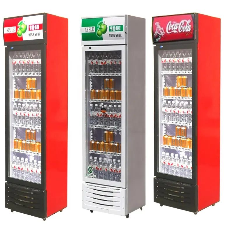 Заводская цена, дисплей Pepsi, холодильник, вертикальный холодильник, одна стеклянная дверь, тонкий коммерческий дисплей для супермаркета, холодильник