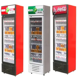 Prezzo di fabbrica Pepsi Display Frigo in posizione verticale frigorifero Singola porta di vetro sottile commerciale display del supermercato frigorifero