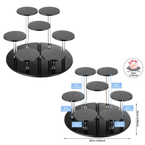 Set di supporto per <span class=keywords><strong>torta</strong></span> in acrilico a 4 pezzi per dolci da tavola per dolci pasticcini per matrimoni eventi di compleanno Display di <span class=keywords><strong>caramelle</strong></span> - Product Image 5