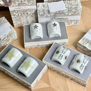 Venta al por mayor: Vela de cera de soja Lucky Star de larga duración con aroma frutal en tarro de cerámica, regalo de aromaterapia ecológico para Diwali - Product Image 4