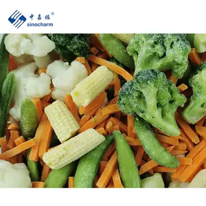 Sinocharm HACCP IQF karışık sebze havuç/brokoli/karnabahar dondurulmuş karışık sebze