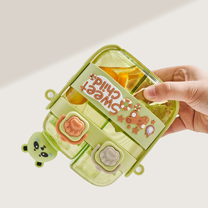<strong>500</strong> Ml Double Compartment Children's Cute Straw Cup <strong>Plastic</strong> Double Drinking Water <strong>Bottle</strong> for Kids School - Product Image 4