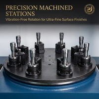 Machine de finition rotative personnalisable à 8 postes (600/800/1000 mm) - Polisseuse métallique à double tête pour pièces cylindriques et sphériques