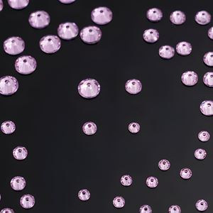 Cuentas de diamante de resina epoxi de amatista clara de 5 mm con parte trasera plana y orificio central para coser, pedrería para confección de prendas, dijes, colgantes, accesorios DIY - Product Image 6