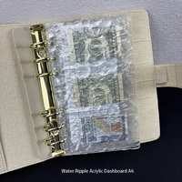 Nouveau élégant incassable mode 6 trous rechargeable vague ondulation conseil feuille plexiglas budgétisation tableau de bord acrylique planificateur couverture