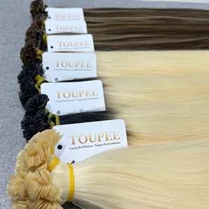 Venta al por mayor cutícula alineada vietnamita punta plana extensiones de cabello natural ondulado personalizar color - Product Image 5