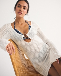 Vestidos Midi de Playa para Mujer, Diseño 2026, Transpirables, Color Blanco Natural, Tejidos, para Vacaciones - Product Image 2