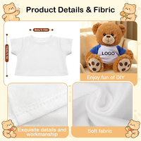 Ours en peluche personnalisé en gros avec t-shirt, jouet en peluche doux rembourré de coton PP, animal en peluche promotionnel avec impression de logo