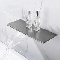 Mélangeur mural chaud et froid caché Salle de bain Baignoire Lavage Cuvette Robinet d'eau Cascade intégrée Robinet de lavabo hydroélectrique à LED