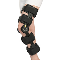 Attelle de genou réglable articulée avec sangle d'épaule pour la rééducation des lésions ligamentaires et des fractures