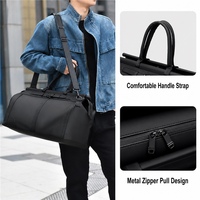 Sacs de voyage de grande capacité imperméables à l'eau de marque privée avec sangle détachable et poche pour articles secs et humides pour hommes et femmes d'affaires