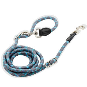 Grenz überschreitende neue reflektierende runde Nylon-Hunde leine mit Band dekoration Solid Pet Walking Supplies Großhandel auf Lager - Product Image 6