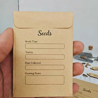 Kemasan Kopi, Sayuran, Bunga, Tanaman, Amplop Biji-bijian Mini dari Kertas Kraft dengan Perekat Segel Sendiri, Logo Custom