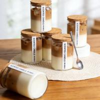 Venta al por Mayor de Velas Aromáticas Navideñas, Velas de Aromaterapia con Aroma a Café, Decoración Ecológica para el Hogar, Vela de Lujo de Cera de Soja Personalizada