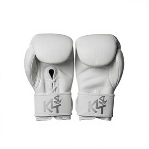 Guantes de Boxeo de Cuero con Cordones, Nuevo Modelo, Logotipo Personalizado, Guantes de Boxeo Profesionales para Entrenamiento de MMA y Muay Thai - Product Image 1