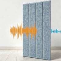 Panneau acoustique insonorisant rainuré, panneau mural en fibre de polyester à fentes pour studio d'enregistrement musical et usage bureautique