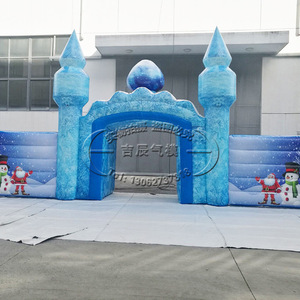 Arco Inflable de Navidad, Decoración Navideña para Exteriores de PVC, Diseño de Castillo - Product Image 2