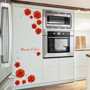 Autocollant mural en forme de cœur et de rose, 60x90cm, en PVC, imperméable, décoration moderne pour la maison, chambre à coucher, salon, saint-valentin - Product Image 3