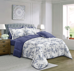 Siêu Mềm Tùy Chỉnh 5 Pcs Nữ Hoàng Kích Thước Comforter Set Với Được Trang Bị Tấm Phong Cách Bộ Đồ Giường Vải - Product Image 1
