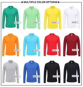 Camisas Polo de golf de manga larga para hombre al por mayor-Camisas con cuello bordadas y logotipo personalizado - Product Image 6