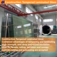Sound Insulation Anti-theft 10mm 12mm 16mm Acoustic Triple Laminated Bulletproof Glass Windows Doors Double Industrial Entry