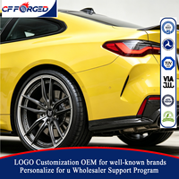 Prix d'usine en gros, 2 pièces, jantes en alliage forgé avec bord en carbone, 19, 20, 21 pouces, couleur gunmetal, 5x112, pour BMW M4 G82