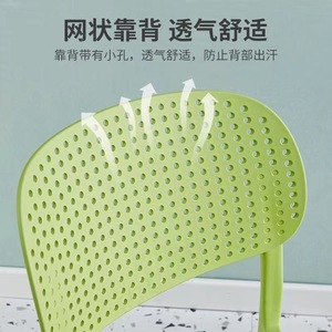 Contemporary Outdoor Lounge <b>Chair</b> Black Polypropylene Garden <b>Chair</b> Stackable For Office <b>Study</b> Meeting Room Coffee Shop - Product Image 5