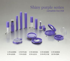 Collection de maquillage vintage en violet mat, emballage cosmétique, miroir ABS rond, économique, tendance, durable, vente chaude - Product Image 3